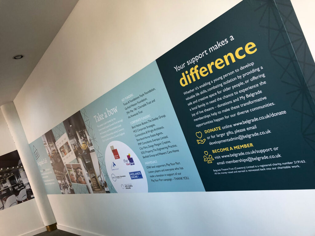 Hoarding artwork Belgrade Theatre