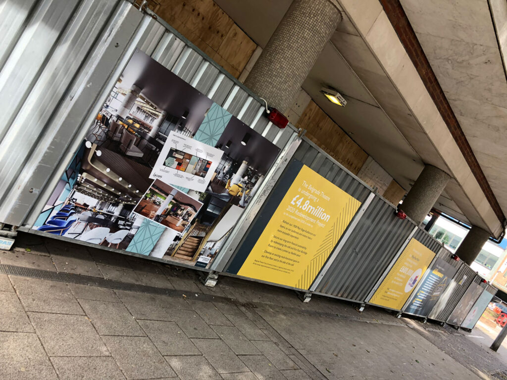 Hoarding artwork Belgrade Theatre