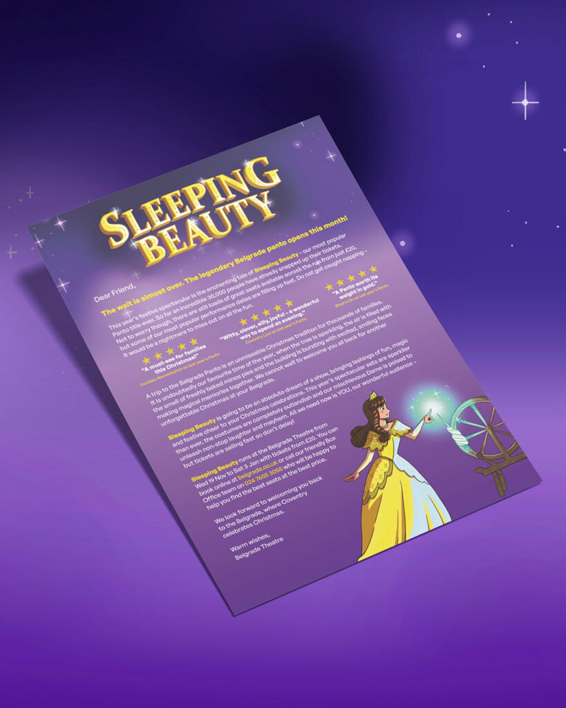 Sleeping Beauty artwork Belgrade Theatre